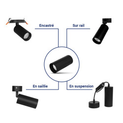 MODULAR SPOT NOIR 30W 3000K - MODULAR - LUMINAIRES INTERIEURS 