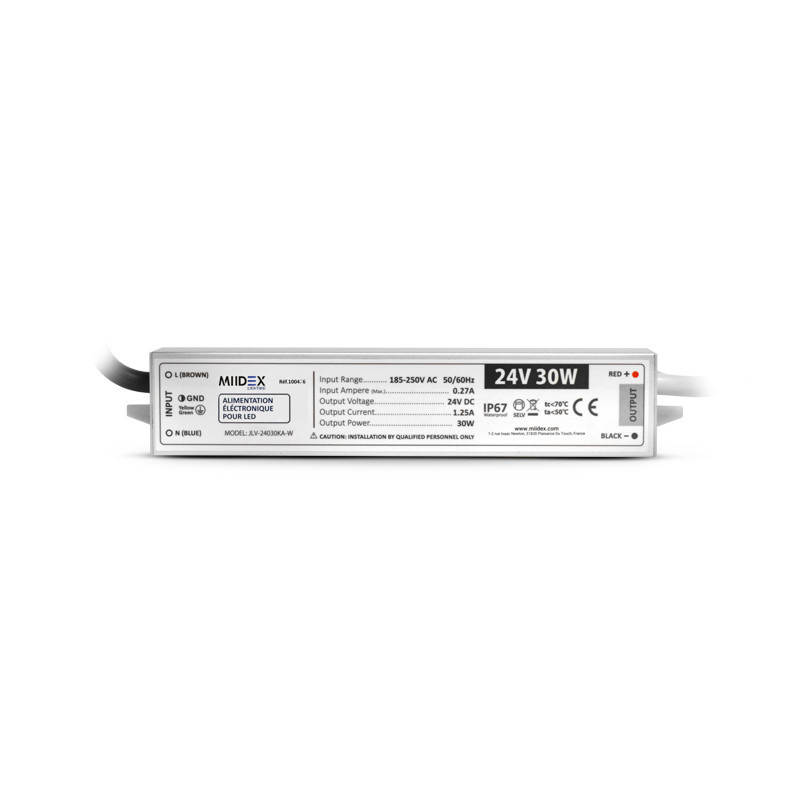 ALIM 24V DC LUMINEUX 30W IP67  - ALIMENTATION - ACCESSOIRES 