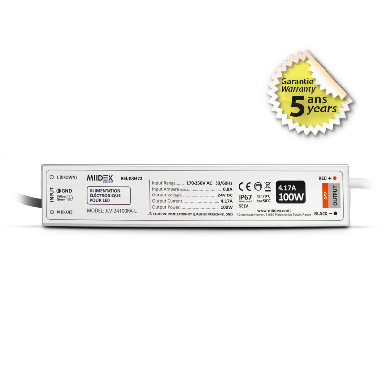 ALIM 24V DC LUMINEUX 100W IP67 - ALIMENTATION - ACCESSOIRES 