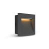 ENCASTRE MUR 3W IP65 90x90MM - ZEPHYR - LUMINAIRES EXTERIEURS 