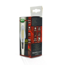 FIL FLA E14 4W 4000K CLR - AMPOULE - AMPOULES 