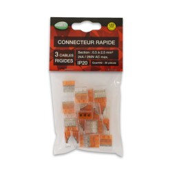 CON RPD 3 FILS RIG POLYB 20PCS - CONNECTEURS - ACCESSOIRES 