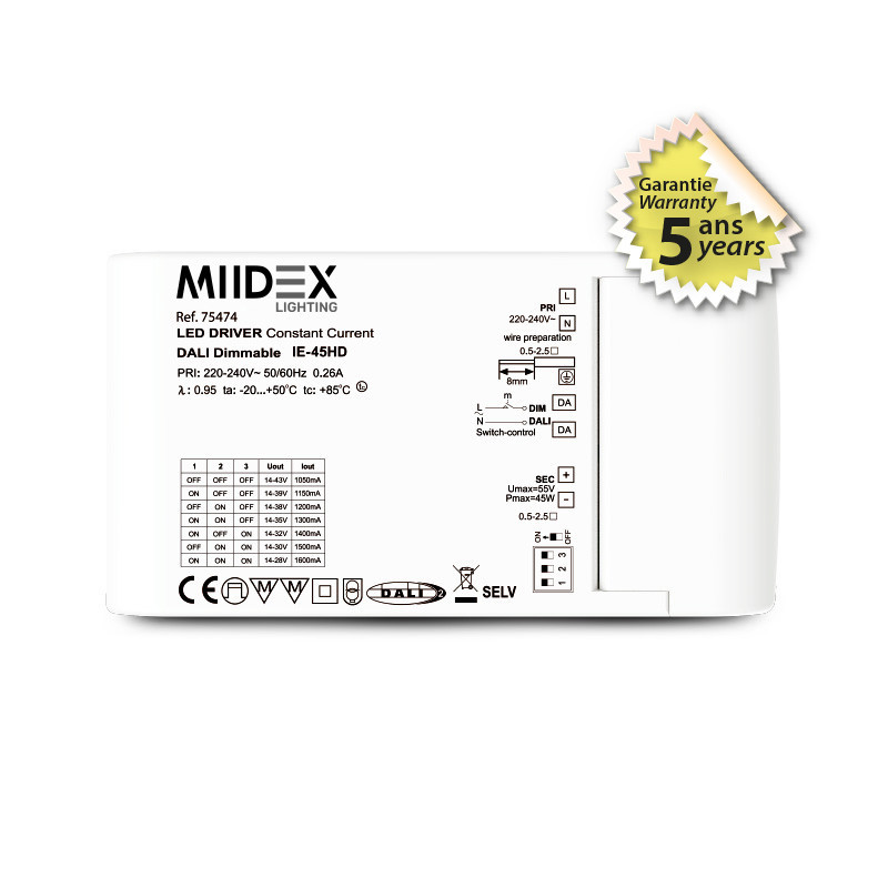 ALIM DALI PUSH 45W 14-43 VDC - ALIMENTATION - ACCESSOIRES 