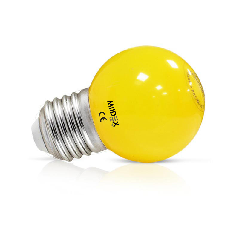 LED 1 W BULB E27 JAUNE  - AMPOULE - AMPOULES 