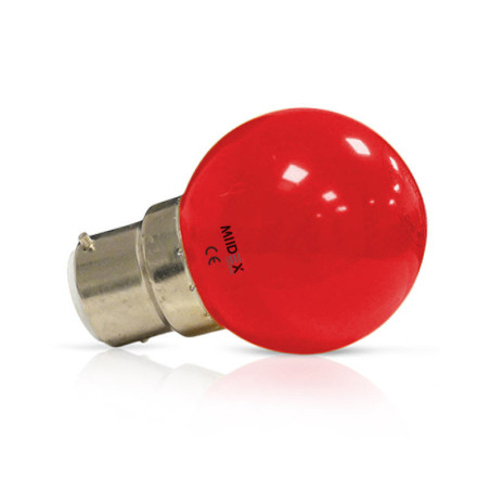 LED 1 W BULB B22 ROUGE BX - AMPOULE - AMPOULES 