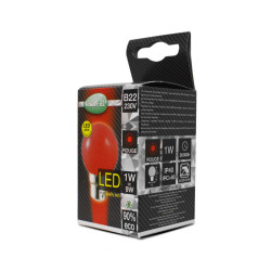 LED 1 W BULB B22 ROUGE BX - AMPOULE - AMPOULES 