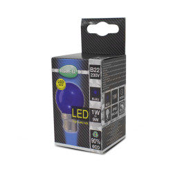 LED 1 W BULB B22 BLEUE BX - AMPOULE - AMPOULES 