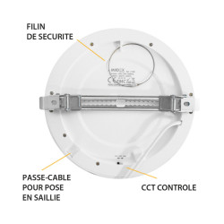 PLAF DIAM170 12W CCT PC BLC AJ - ALDEBARAN - LUMINAIRES INTERIEURS 