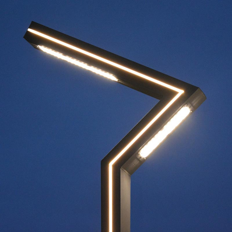 ZIGZAG 50W 3000K RAL7010 - ZIGZAG II - LUMINAIRES EXTERIEURS 